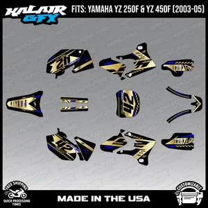 Graphics Kit for Yamaha YZ250F and YZ450F (2003-2005) Lethal - GOLD - Bild 1 von 4