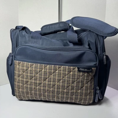Bolsa de viaje de lona utilitaria para pañales para bebé EDDIE BAUER azul marino con cambiador Foto 1 de 4
