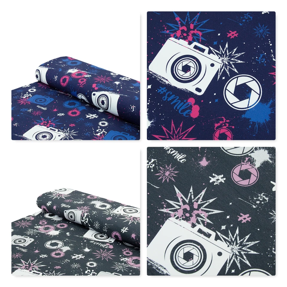 Baumwoll - Sweat Stoff French Terry Streetstyle Foto - Meterware ab 25 x 155 cm - Bild 1 von 1