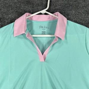 Stella Parker Polo Shirt Womens Large Green Short Sleeve Golf Casual New - Picture 1 of 11