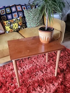 Vintage Retro 60's Coffee Side Table Teak Poul Hundevad On Castors Danish - Picture 1 of 8