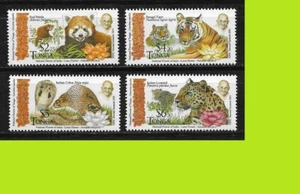 Tonga 2015 Wild Animals Gandhi - Serie completa 4 estampillas - MNH - Imagen 1 de 2