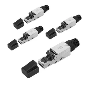 4x Spina cavo di rete Ethernet Connettore per RJ45 CAT 6A Plug schermato - Bild 1 von 6
