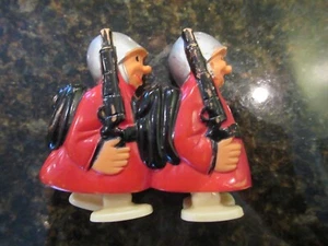De colección Años 60 Marx Rampa Caminante Plástico Hap Hop Juguete Marchando Doble Soldados - Imagen 1 de 4
