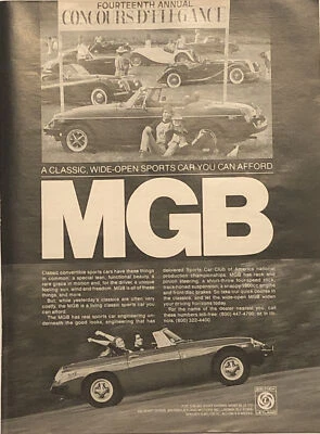 MGB 1978 convertible anuncio impreso British Leyland coche deportivo de colección años 70 que puedes pagar Foto 1 de 4