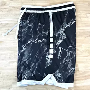 Nike Dri-FIT Marble Print Elite Basketball Mens Sz Large Black Shorts BV9229-010 - Picture 1 of 10