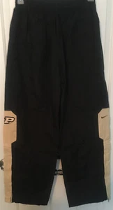 Pantalones deportivos Nike cortavientos Purdue Boilermakers negros dorados talla L forrados de malla - Imagen 1 de 10