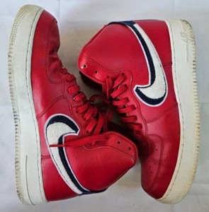 Size 12 - NIKE AIR FORCE 1 HIGH 07 LV8 Chenille Swoosh 806403-603 Mens - Picture 1 of 8