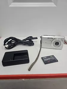 Casio EXILIM ZOOM EX-Z60 6.0MP Digital Camera Silver Charger Battery See Descrip - Picture 1 of 7