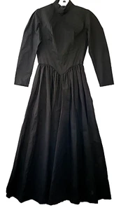 Victorian Edwardian Housekeeper Servant Mourning Dress Handmade Costume Size S - Picture 1 of 7