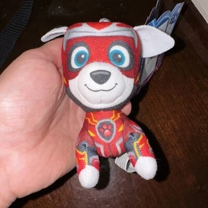 PAW Patrol The Mighty Movie Marshall 4” Plush Toy Keychain Clip Kids 3+ Gift - Picture 1 of 1