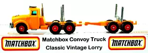 Matchbox KING SIZE K-10 SCAMMELL LOG TRANSPORT TRUCK & TRAILER w/ 18 WHEELS VGC - Picture 1 of 14