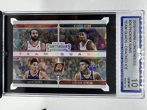2019 Contenders Team Quads Devin Booker Cracked Ice /25 Phoenix Suns ISA 10