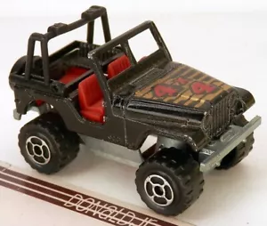 Majorette #244/290 Jeep serie CJ 4x4 negro con barra antivuelco negra superior 1/54 - Imagen 1 de 2