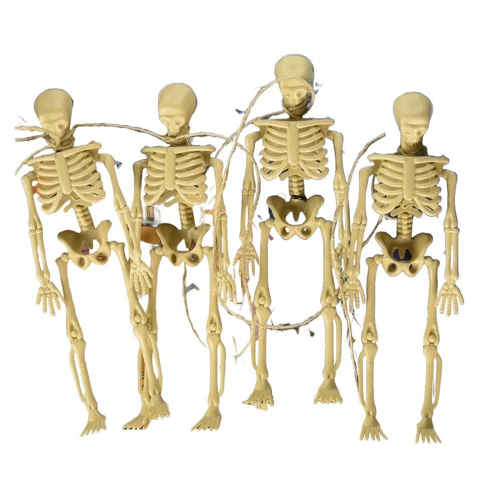 Guirnalda colgante de esqueleto en descomposición de Halloween de 5', artículo de novedad bronceado Foto 1 de 4