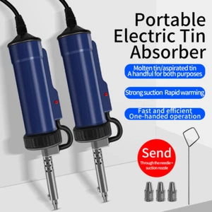New Automatic Electric Vacuum Solder Sucker Eu Plug Portable Soldering Tin - Picture 1 of 26