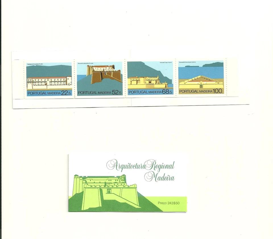 Madeira Booklet sc#114a (1986) Regional Architecture - Fortresses MNH** - Image 1 of 1