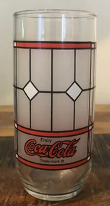Coca Cola Glas Libbey Milchglas Coke Classic Vintage Tiffany Style Soda - Bild 1 von 4