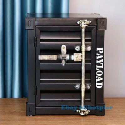 老式集装箱柜储物柜熨斗装饰储物床边工业风格 — 第 1/4 张图片