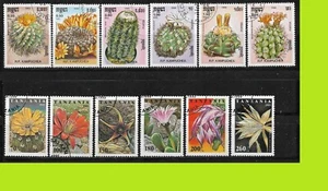 Kaktus Briefmarken Sammlung - Blumen - 12 gebrauchte Briefmarken - Bild 1 von 1