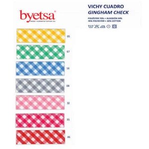 Gingham Bias Binding Width 30mm 7 Shades Quality Trim Per 5m - Picture 1 of 15