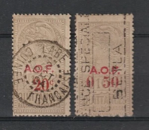 France & Colonies A.O.F. Revenue Stamp Fiscal Fiscaux Taxe Quittance 1923-2 - Picture 1 of 1