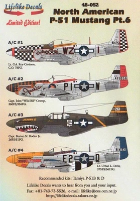 Lifelike Decals 1/48 48-052 P-51B & D Mustang Pt.6 Jeanne III Detroit Contrary - Image 1 of 3