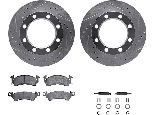 Kit de pastillas de freno delanteras y rotor para Jeep J20 1974-1988 1975 1976 1977 1978 DY629XS Foto 1 de 1