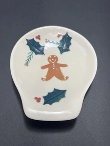 Vintage 1984 Harstone Pottery Gingerbread Man Spoon Rest - Picture 1 of 4