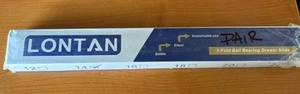 Lontan Soft Close Drawer Slides (pair)3 Fold Ball Bearing Heavy Duty 14'' NIB - Picture 1 of 3