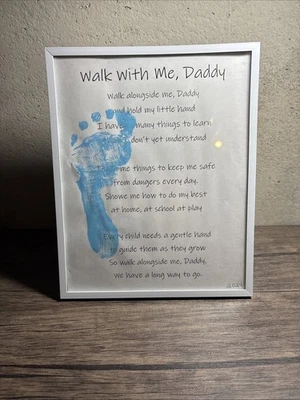 “Walk With Me, Daddy Sign” Regalo Día del Padre-Frente de Cristal, ¡Opción de Soporte!! Foto 1 de 4