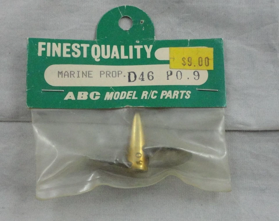 Barco RC de latón pulido D46 P0.9 1/8" diámetro hélice marina cónica modelos ABC Foto 1 de 1