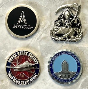 US Air Force/Space Force Original Challenge Münzsammlung (insgesamt 4 Münzen) - Bild 1 von 10