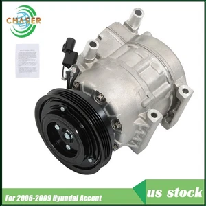 CM108047 For 2006 2007 08 09 Hyundai Accent 1.6L l4 AC A/C Compressor And Cluth - Picture 1 of 14