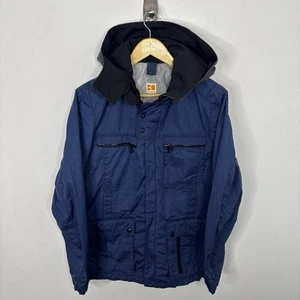 Boss Orange Hugo Men 38 S Blue Multi Pocket Jacket Moto - Picture 1 of 7