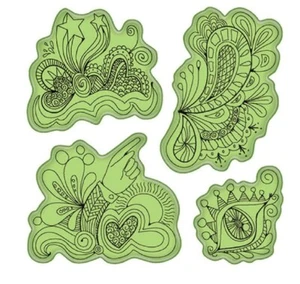 Inkadinkado Stamping Gear Whimsical Doodle Fun Drawing Sketch Cling Rubber Stamp - Bild 1 von 1