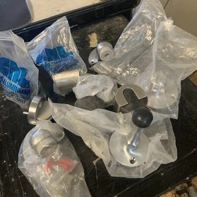 批量 10 件 MISC。 Ives And CRL地板门挡镀铬铸黄铜 — 第 1/4 张图片