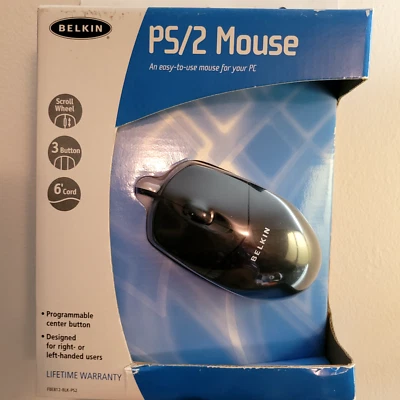 NUEVO todavía en su embalaje original, ratón BELKIN PS/2, tiene rueda de desplazamiento, 3 botones m Foto 1 de 2