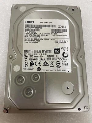 HGST HUS726040AL4210 4TB 3.5 SAS HDD, GRADE A, TESTED - Image 1 of 3