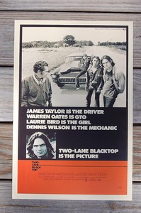 93277 Two Lane Black Top Lobby Card James Taylor Wall Print Poster Poster