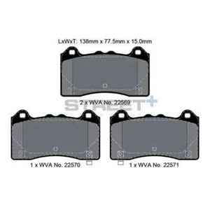 Pagid Street+ Performance Front Brake Pads Set for Ford Focus MK3 RS - Picture 1 of 3