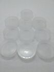 Lot Of (10) Round 2 1/2" Clear Board Game Component Storage Containers