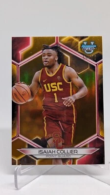 2023-24 Bowman Best U Isaiah Collier Gold Refractor #/50 #93 - Image 1 of 2
