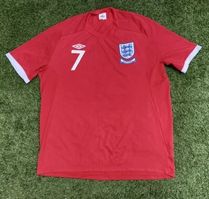 England Fußball rot Umbro Beckham 7 Auswärtstrikot 2010 Südafrika Gr. 48 XL - Bild 1 von 8