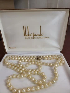 Hobe Golden Pearl Necklace 16" Double Strand Gold Filled Clasp pearls Jewelry - Picture 1 of 2