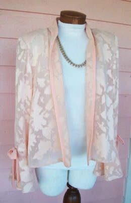 Chaqueta Burnout STUDIO 1 NOMI RUBINSTEIN Talla L Melocotón Mangas Campana ENCANTADORA Foto 1 de 4