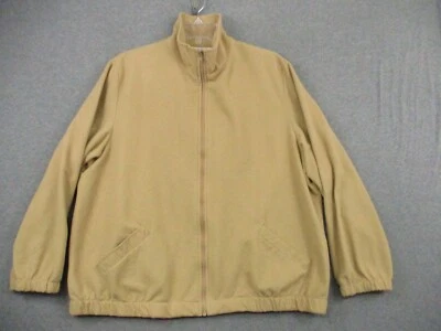 Vintage Blair Tan Brown Jacket Fleece Adult XL Made in USA Pockets Full Zip - Image 1 of 4