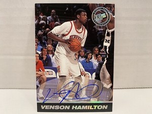 1999 Press Pass SE Auto Silver /100 Venson Hamilton Rookie Auto RC Basketball!