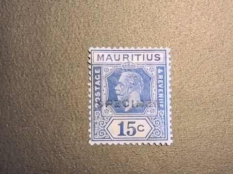 Mauritius Specimen Stamp KGV 15 Cents Mint Never Hinged MNH Cover