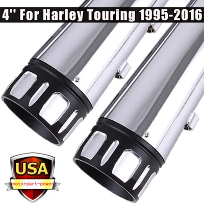 Slip-On Mufflers Exhaust Pipes for Harley TOURING 95-16 Road King Electra Glide - Image 1 of 4